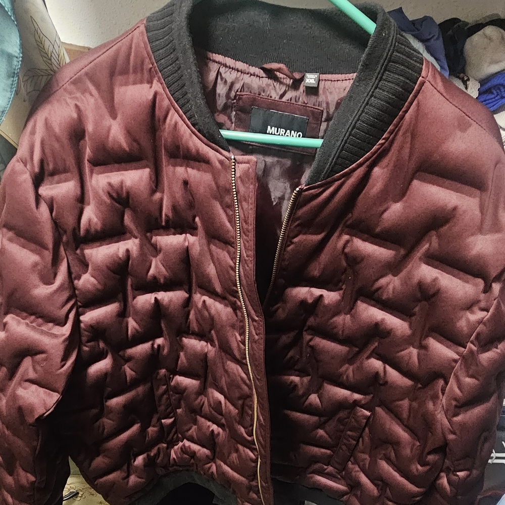 Murano Deep Red Quilted Jacket